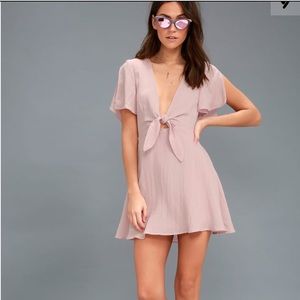 ***NWT Lulu’s Sea Day Washed Mauve Skater Dress